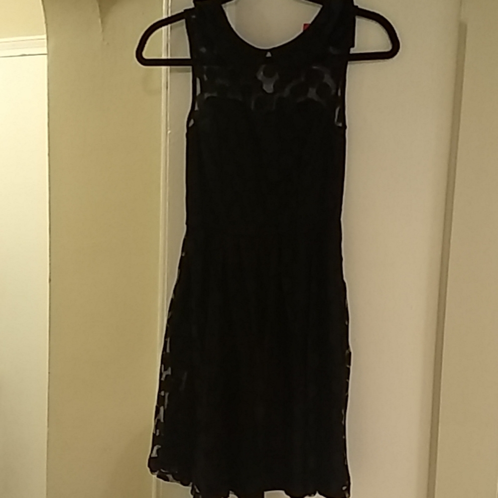 3/$30 Xhilaration black polka dot collared dress